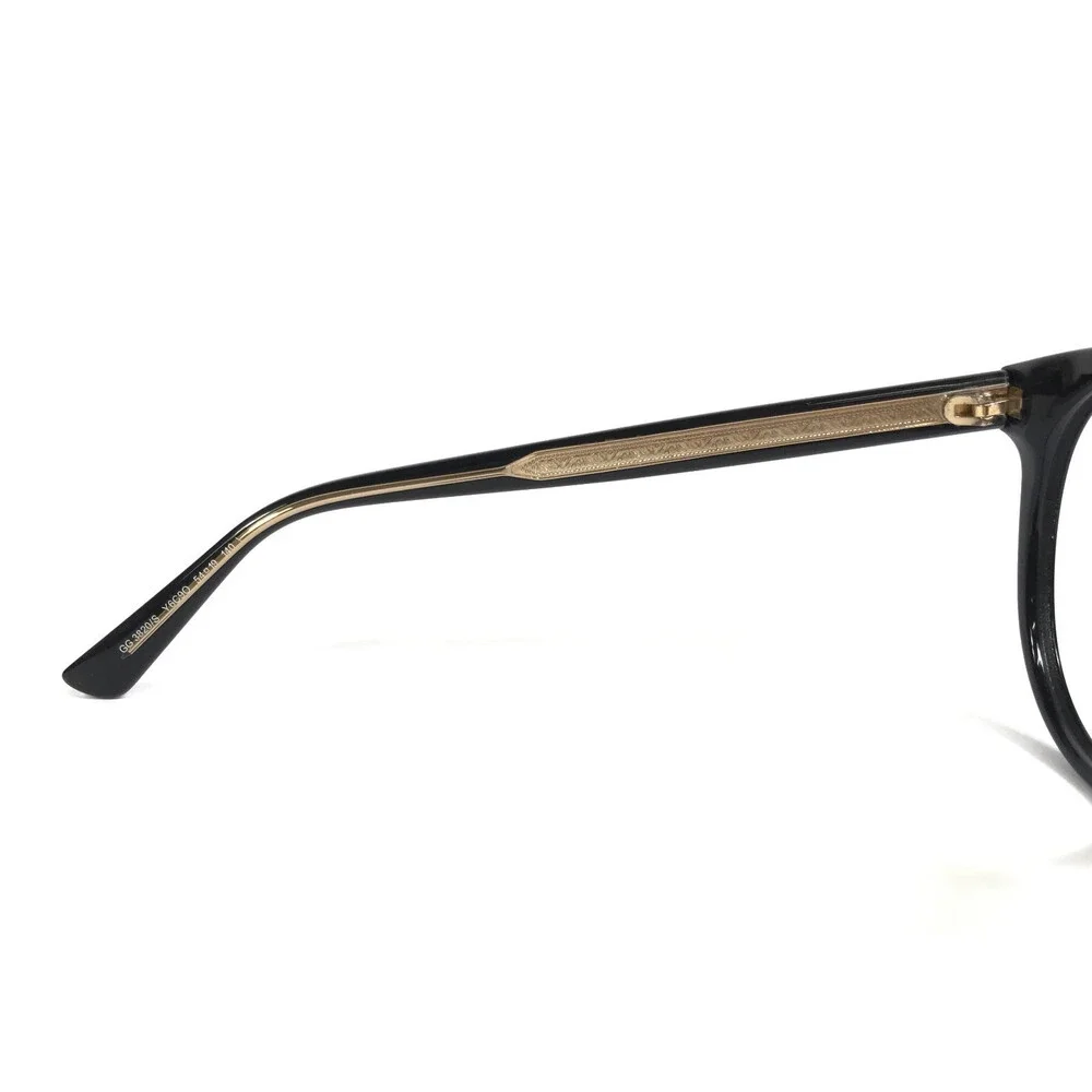 Gucci Eyeglasses Frames GG3820/S Y6C9O Black Gold Round Full Rim 54-19-140